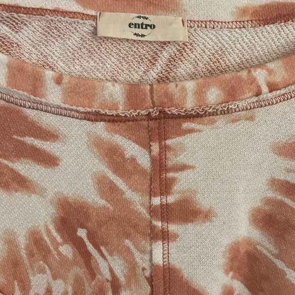 Entro tie-dyed, cotton blend on Poshmark 3/4 sleeve women’s S shirt‎ Raw edge - Picture 7 of 9